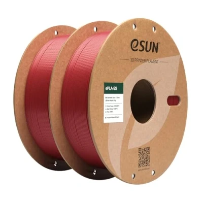 Immagine di eSUN filamento PLA 1,75 mm, di Basic per stampante 3D Precisione dimensionale +/ 0,03 1 kg bobina, 2 bobine stampa 3D, Rosso Fuoco