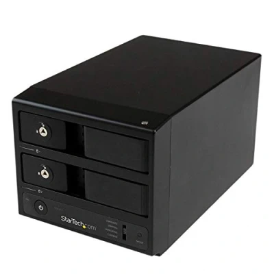 Immagine di Startech.com Box Esterno Hdd per Disco Rigido Sata Iii 3.5&quot; USB 3.0 con Uasp Enclosure Case a Doppio Bay Hot Swap 6 Gbps