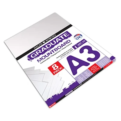 Immagine di Daler Rowney Passepartout Graduate, Formato A3, Colore: Bianco Ghiaccio, 8 pz.