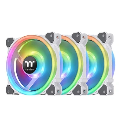 Immagine di Thermaltake Riing Trio 12 RGB Radiator Fan White TT Premium Edition Ventola per PC case Bianco (L x A P) 120 25 mm incl. Illuminazione LED