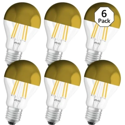 Immagine di OSRAM LED Retrofit CLASSIC A Mirror, Attacco: E27, Bianca Calda, 2700 K, 4 W, Equivalenti 37 Chiaro, Confezione da 6 Pezzi