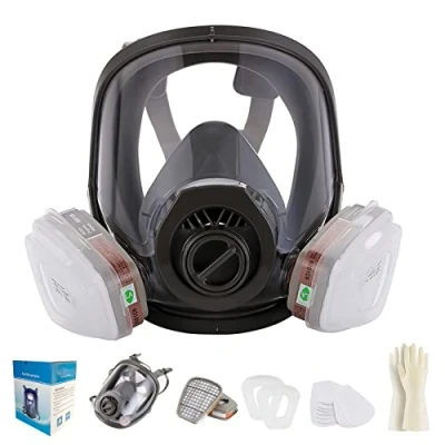 Immagine di Sumeber maschera antigas 15 in 1 con filtro, anti polvere induttiva per spruzzare, levigare, respiratore contro gas vapori organici, acidi, spruzzi di colore, graffiti