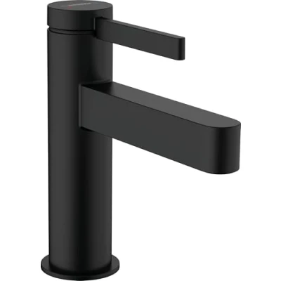 Immagine di hansgrohe Finoris Miscelatore monocomando lavabo 100 con push open, nero opaco, 76010670