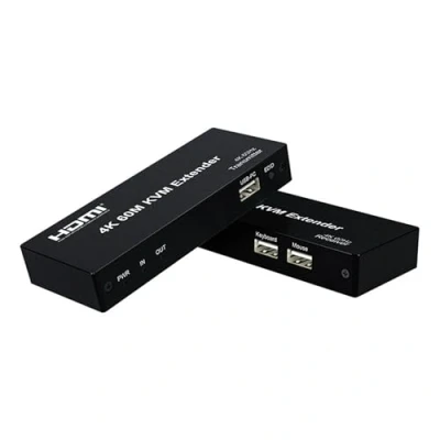 Immagine di Extender KVM HDMI 4K 30Hz su cavo Rj45 Cat5e/6 fino a 60M/120M USB con Loop out per PC NVR Mouse Tastiera (60M KVM)