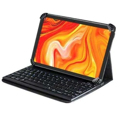 Immagine di Navitech Custodia pieghevole in pelle e supporto con tastiera Bluetooth compatibile tablet DOOGEE T10 Plus da 10 pollici