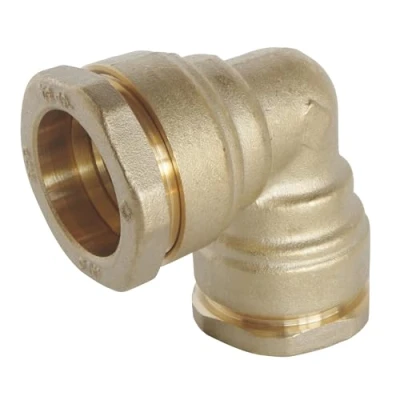 Immagine di Somatherm for you Eguali gomito di ottone per la tuba PE D32 Tecnologia montaggio a una via che garantisce il giusto della connessione