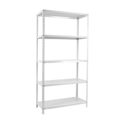 Immagine di Simon Rack Scaffale portaoggetti e 5 livelli, capacità di carico 100 kg punto flessione, 1800x900x500 mm, metallo, scaffalatura per garage, bianco Comfort