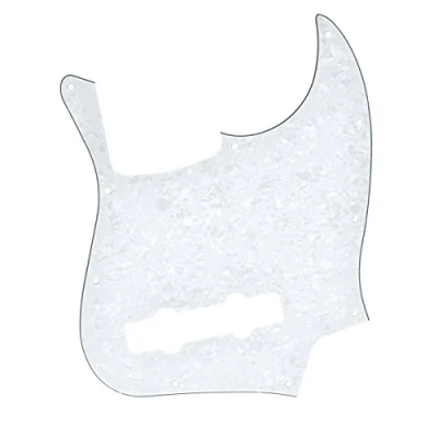 Immagine di Dopro 5 Corde Jazz Bass Pick Guard J Scratch Plate per USA/Messicano Fender Bianco Perla