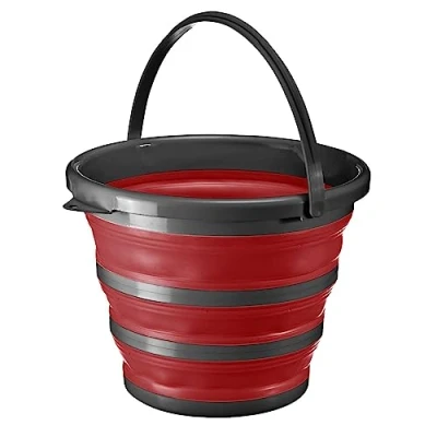 Immagine di Westmark secchio pieghevole con manico, salvaspazio e portatile, pratico per il campeggio, la pulizia o i giochi dei bambini 10 litri