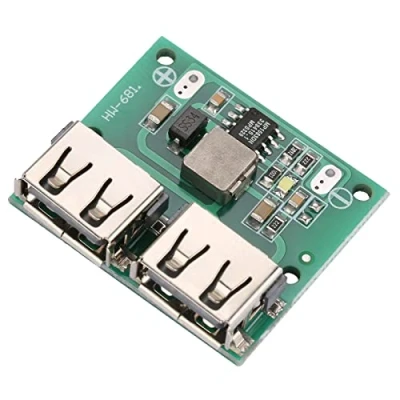 Immagine di Modulo Buck Convertitore DC DC, Doppia Uscita USB Caricabatterie da 9V / 12V 24V a 5V 3A per di Alimentazione