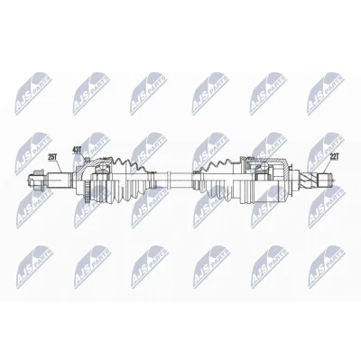 Immagine di NTY NPW SU 050 Albero motore / Semiasse Assale anteriore Sx 635 Cambio manuale SUZUKI: SWIFT 3