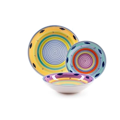 Immagine di Excelsa Esprit Servizio Piatti, Ceramica, Multicolore, 18 Pezzi