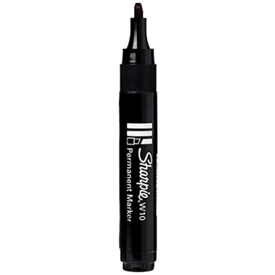 Immagine di Sharpie W10 Pennarello indelebile con punta a scalpello, colore: Nero
