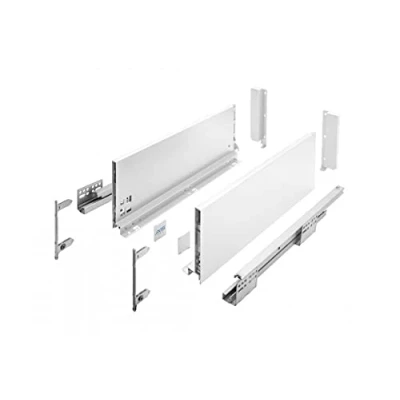 Immagine di GTV Sistema di Cassetti AXIS PRO, Set Guide Scorrevoli per Cassetti, Portata fino a 40 kg, Con Chiusura ammortizzata Larghezza 500mm, Altezza 168mm, Bianco