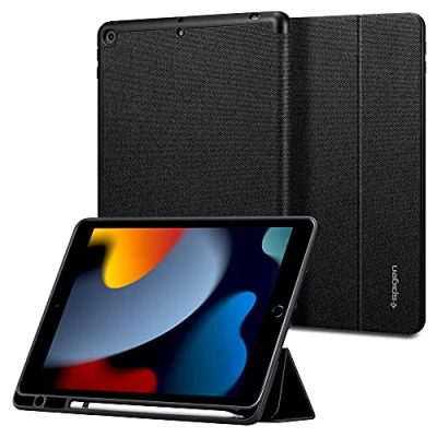 Immagine di Spigen Cover UrbanFit Compatibile con iPad 10.2 Polici, 2021 9 Generazione / 2020 8 2019 7 Nero