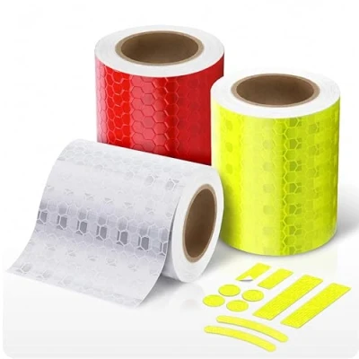 Immagine di Weidebach Set di nastro autoadesivo riflettente: 3 rotoli da 3m e 10 adesivi. Forte adesione riflessione.Nastro riflettente per persone veicoli: circa 100m larghezza, massima sicurezza al buio.