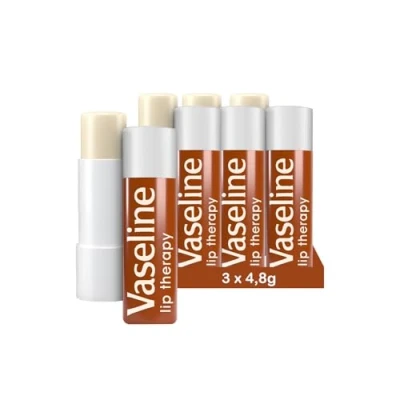 Immagine di Vaseline Lip Therapy Cocoa Butter Balsamo labbra colorato con burro di cacao e karité (Cocoa 3 x 4_8g)