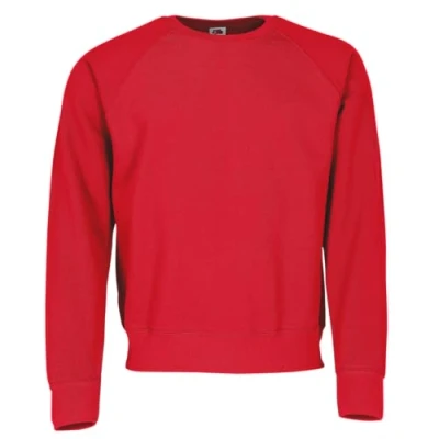 Immagine di Fruit of the Loom Felpa classica Raglan + sacchetto di stoffa MyShirt, Colore: rosso, M