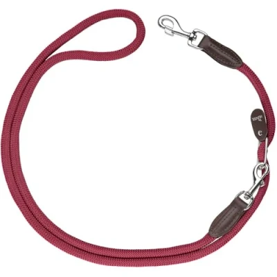 Immagine di HUNTER Guinzaglio per cani Freestyle Vario, colore bordeaux, lunghezza regolabile, resistente e maneggevole, alle intemperie facile da pulire, perfetto tutti i giorni allenamento