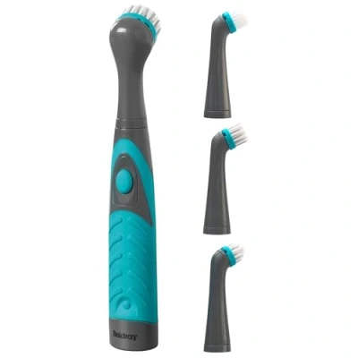 Immagine di Beldray LA082718EU7 spazzola di precisione Power Clean con manico corto, elettrica per pulizia a fondo, 4 testine oscillanti, impugnatura antiscivolo, ideale fughe, piani cottura