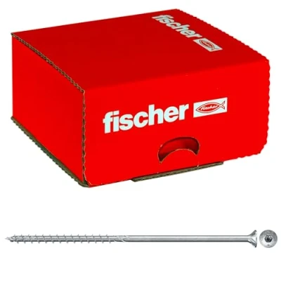 Immagine di Fischer Power Fast II 670469 Viti per truciolare 6 mm 240 Interno Esagonale rotondo, multidentato, TX, Torx, Impronta T Acciaio galvanizzato zinco