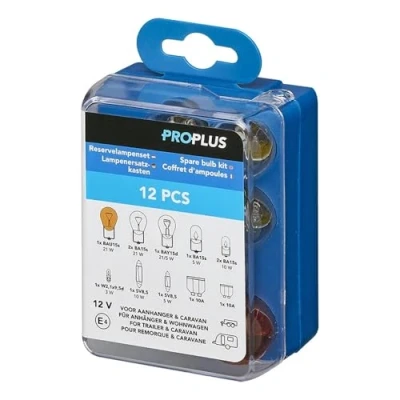 Immagine di ProPLus 410065 Set di lampadine ricambio per auto, rimorchi, roulotte, camper, 12 pezzi