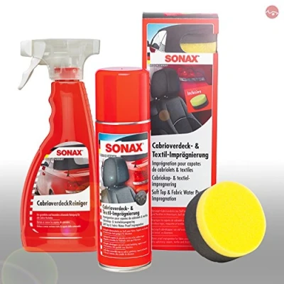 Immagine di SONAX Detergente per tettucci cabriolet da 500 ml + impermeabilizzante e tessuti, 300