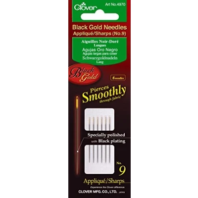 Immagine di Black Gold Applique/Sharps Needles Size 9 6/Pkg