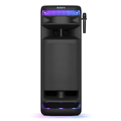 Immagine di Sony ULT TOWER 10 Altoparlante Bluetooth per feste con POWER SOUND, bassi profondi, altoparlanti X Balanced, luci a LED 360 gradi, microfono wireless, portatile, maniglia e ruote Black