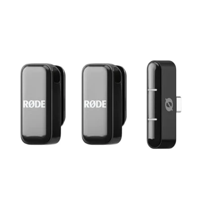 Immagine di RØDE wireless Micro Microfono compatto, due microfoni con custodia di ricarica per la creazione contenuti smartphone USB C, nero