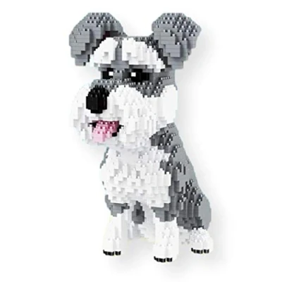 Immagine di Balody Cane Schnauzer. Figura da Assemblare con nanoblocchi. 2100 pezzi.