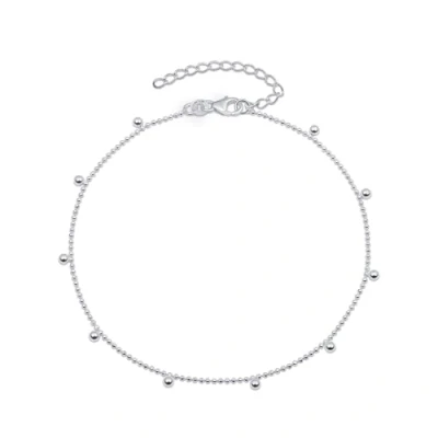 Immagine di Amberta Cavigliera da Donna in Argento Sterling 925 Gioielli Estivi Perline Cuore a Strati Regolabile: Pendenti