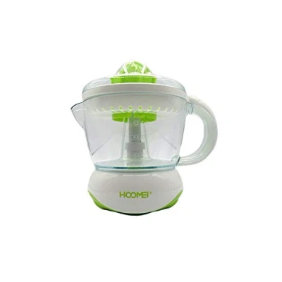 Immagine di Hoomei Spremiagrumi elettrico per succhi Caraffa trasparente rimovibile da 0,7 l, due coni di diverse dimensioni, smontabili, automatico, plastica, bianco, 25 W