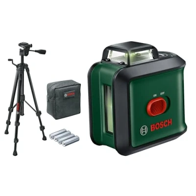 Immagine di Bosch livella laser multifunzione UniversalLevel 360 con treppiede premium (linee verticali + orizzontali incl. per allineamento dell&#039;intera stanza)