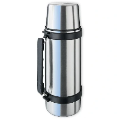 Immagine di Isosteel VA 9553Q Thermos in Acciaio Inox 1,0 L con Sistema Quickstop, Manico e Bicchiere