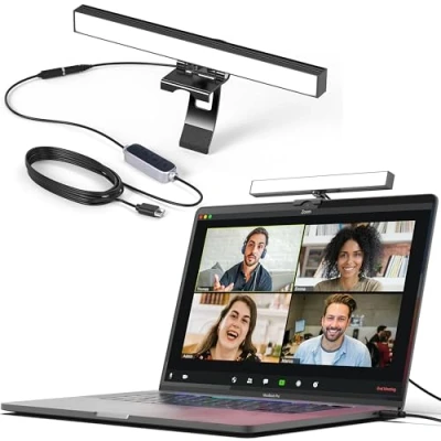 Immagine di HumanCentric illuminazione per videoconferenze luce webcam streaming, monitor LED e laptop videoconferenze, zoom computer, sostituisce la ad anello