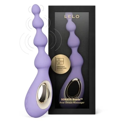 Immagine di LELO SORAYA Beads Massaggiatore Anale con Perline, Tecnologia Bow Motion e 8 Modalità di Vibrazione, Vibratore Anale, Perle Anali, Violet Dusk