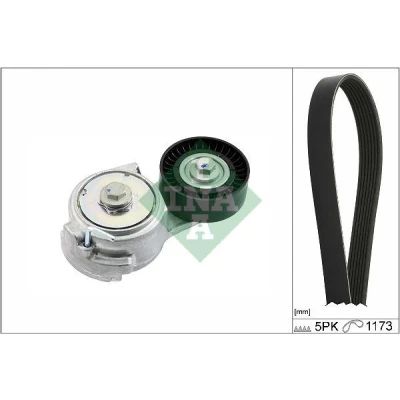 Immagine di INA 529 0478 10 Kit cinghie Poly V Controllare corsa libera generatore ed ev. sostituire ABARTH: 500 / 595 695 Hatchback, 500C 595C 695C Cabrio