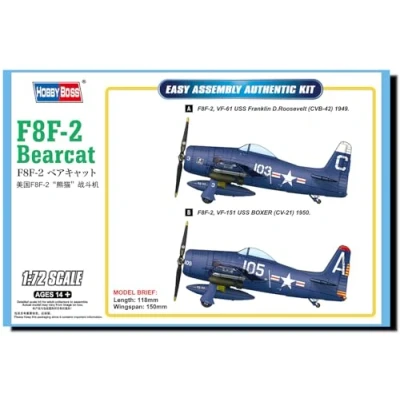 Immagine di Hobbyboss HBB87269 1:72 F8F 2 Bearcat Scale Model kit, Mehrfarbig