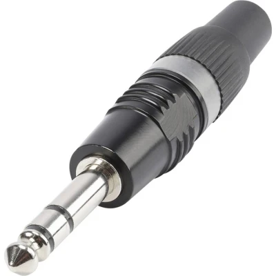 Immagine di Hicon HI J63SP B Jack 6.35 mm Spina dritta Numero Poli (num): 3 Stereo Nero, Argento 1 pz.
