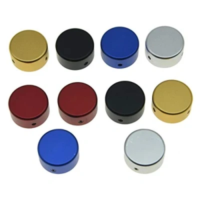 Immagine di Dopro, copripedale in metallo effetto chitarra con pedale, copriunghie alluminio, protezione a colori assortiti, confezione da 10
