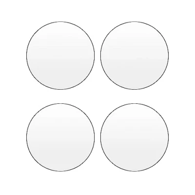 Immagine di QWORK® 4 Pezzi Pannello Acrilico Rotondo Spessore 2 mm Foglio Trasparente per DIY Artigianato Cornici (30 cm)