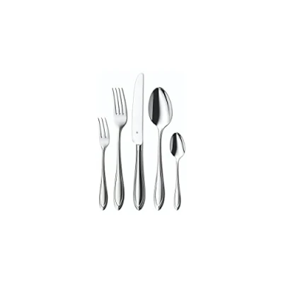 Immagine di WMF Servizio di posate Verona 6 persone, 30 pezzi, coltello monoblocco, acciaio inox lucido Cromargan, lucido, lavabile in lavastoviglie