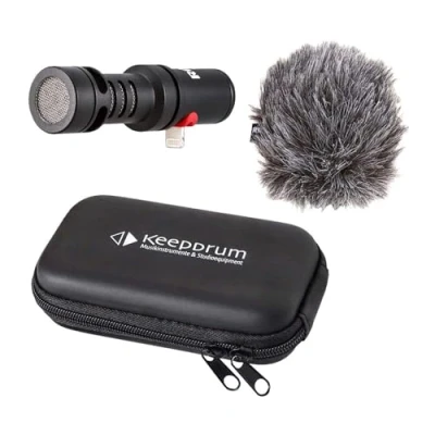 Immagine di Rode VMML Videomic Me L Microfono per iPhone iOS + Keepdrum Soft Case