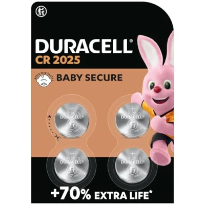 Immagine di Duracell Elektro 2025 Batteria a bottone CR Litio 165 mAh 3 V 4 pz.
