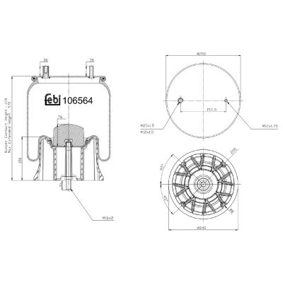 Immagine di FEBI BILSTEIN 106564 Soffietto, Sospensione pneumatica