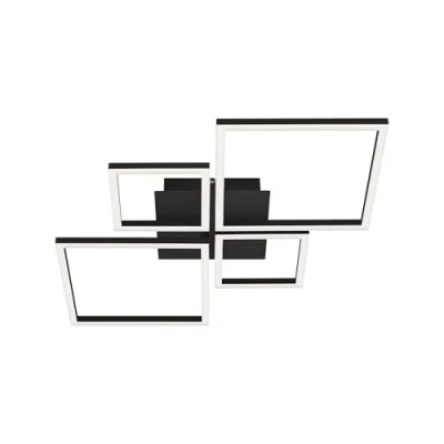 Immagine di BRILONER Plafoniera LED soffitto orientabile, Lampadario led, lampada 48 Watt, 4.000 lumen, 3.000 Kelvin, 750 x 470 73 mm (lunghezza larghezza altezza), colore: nero
