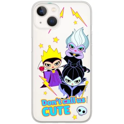 Immagine di Ert Group custodia per cellulare Iphone 13 MINI originale e con licenza ufficiale Disney, modello Disney Villains 003 adattato alla forma dello smartphone, parzialmente trasparente