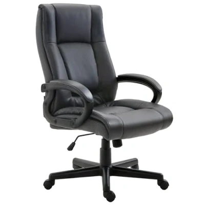 Immagine di CLP Sedia Ufficio Sparta XL In Similpelle I Poltrona Direttore Ergonomica Girevole Carico Max 140KG, Colore:nero