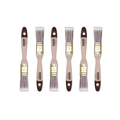 Immagine di HARDY WORKING TOOLS Pennellesse Set 6 sezioni, pezzi 25 mm Larghezza, Pennello con manico in legno, di verniciatura Serie *45*, 6PCS, Pennellessa kit A0205 450610